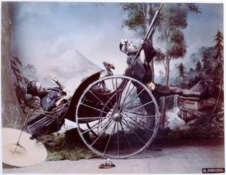 Rickshaw accident, c.1900